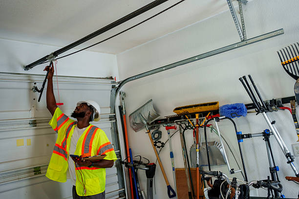 Professional Garage Door Panel Replacement technician working in Krebs, OK